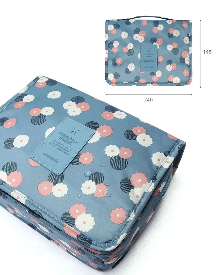 Fashion Travel Cosmetic Bag Organizer Toiletry Bag Men Waterproof Portable Pouch Cosmetic Cases Women Hanging Wash Bags