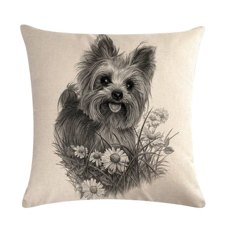 3 45 см* 45 см собака SHIH-TZU постельное белье/подушка из хлопка с эффектом памяти Чехол Диван-Подушка Чехол подушки сиденья автомобиля декоративные подушки - Цвет: 3
