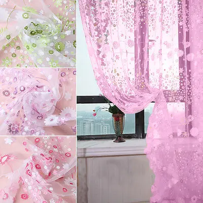 Новинка 2016 модные тюлевые шторы с цветочным принтом занавески для дверей и окон