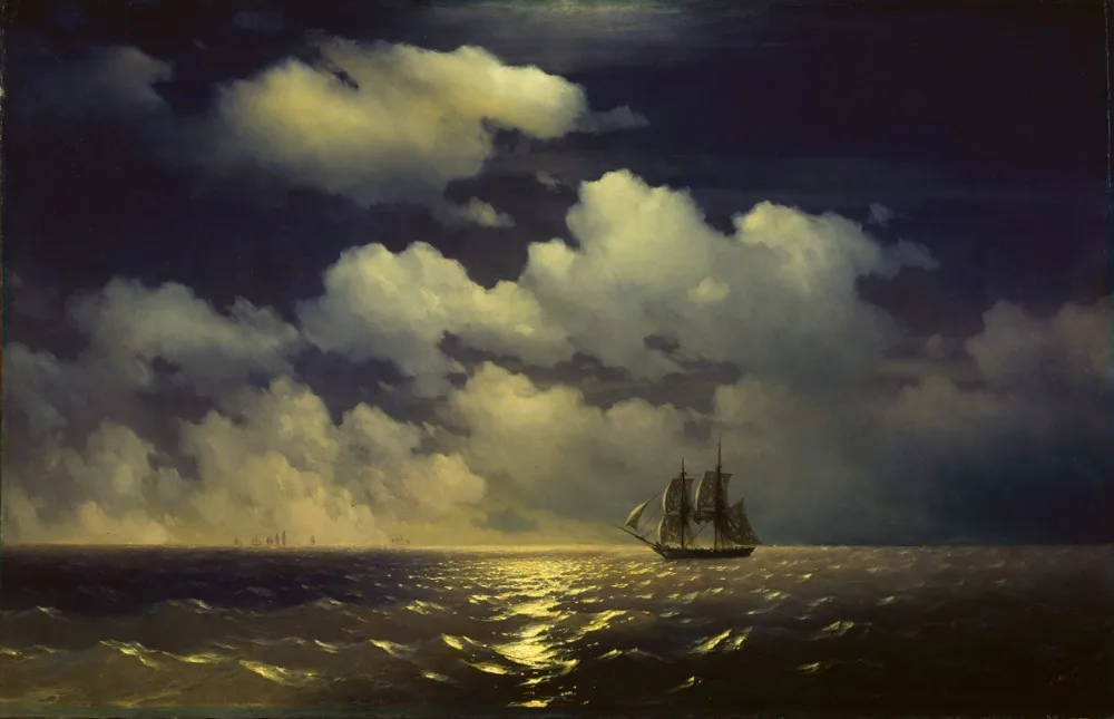 TOP ART # русский художник Иван Айвазовский оригинальный принт картина маслом он