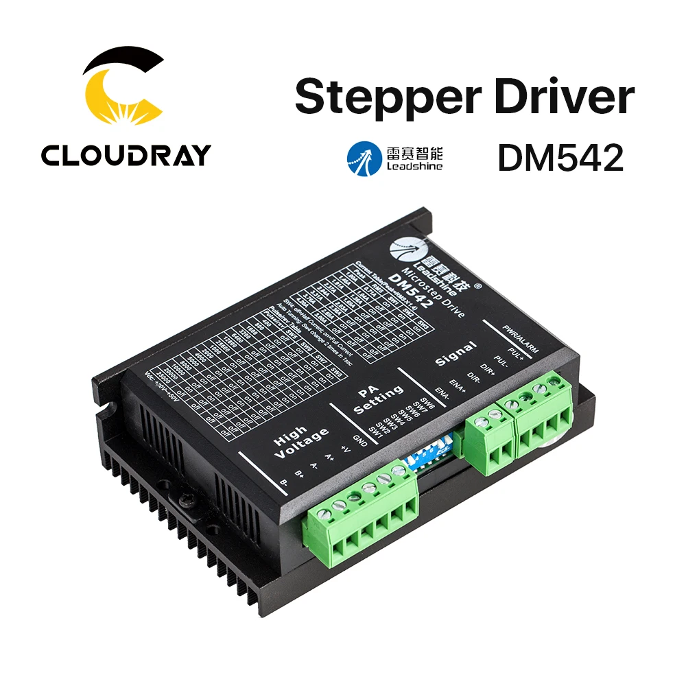 Двухфазный шаговый драйвер Cloudray Leadshine DM542 20 50 В переменного тока 1 0 а|stepper driver|leadshine
