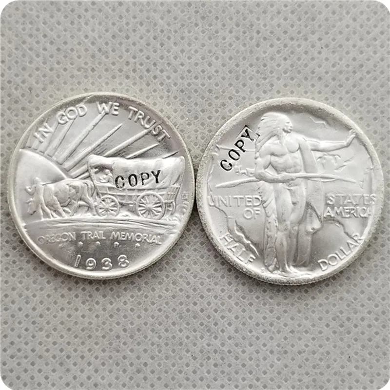 UNC Серебряная США 1926-1939 Oregon Trail Memorial половина копия долларов монеты | Дом и сад