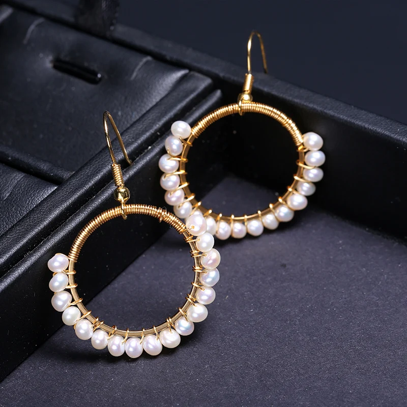 Серьги кольца DAIMI ручной работы модные ювелирные изделия серьги из