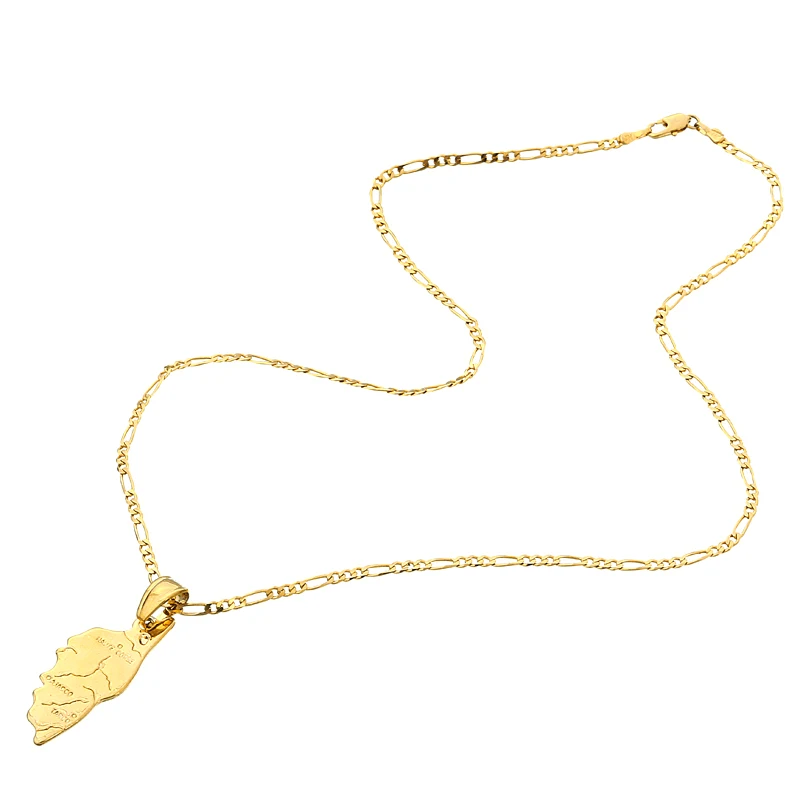 Кулон и ожерелье Ethlyn Gold с изображением карты острова Корсики для женщин мужчин