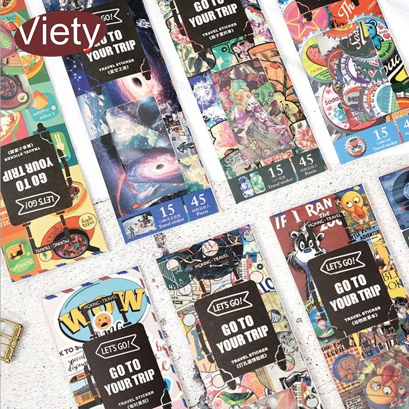 45 шт винтажная мини наклейка для поездки декоративный дневник в стиле