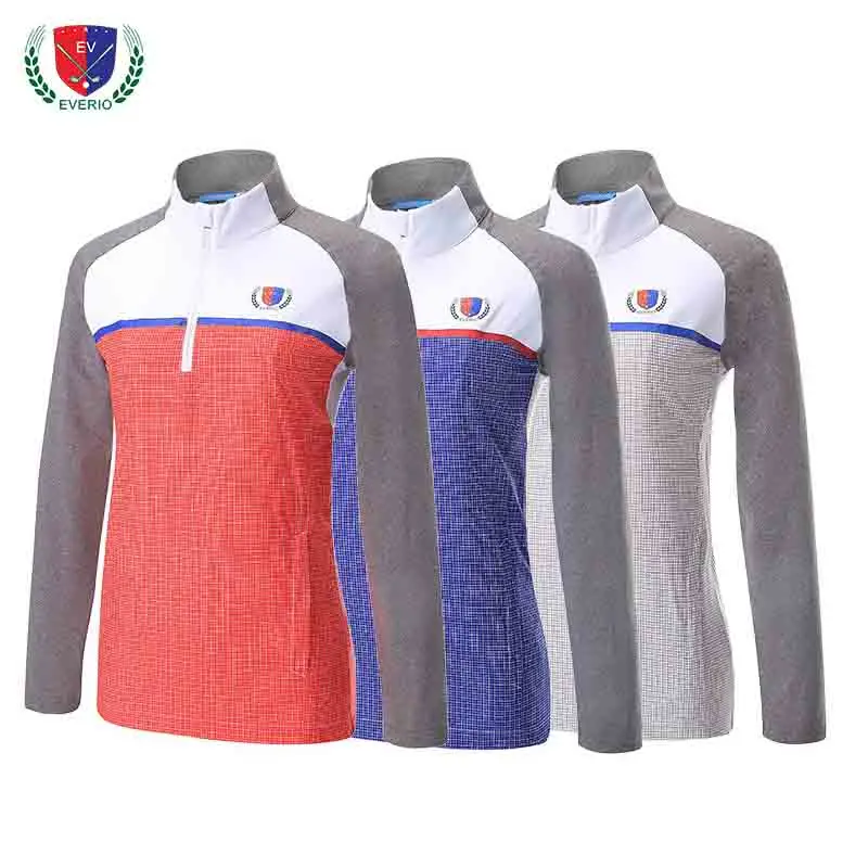 Женская брендовая одежда для гольфа рубашка в клетку с длинным рукавом уличная