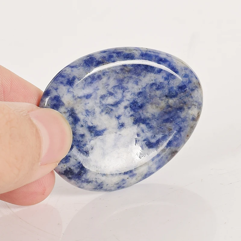 Натуральный камень для большого пальца содалит овальные пальмовые камни