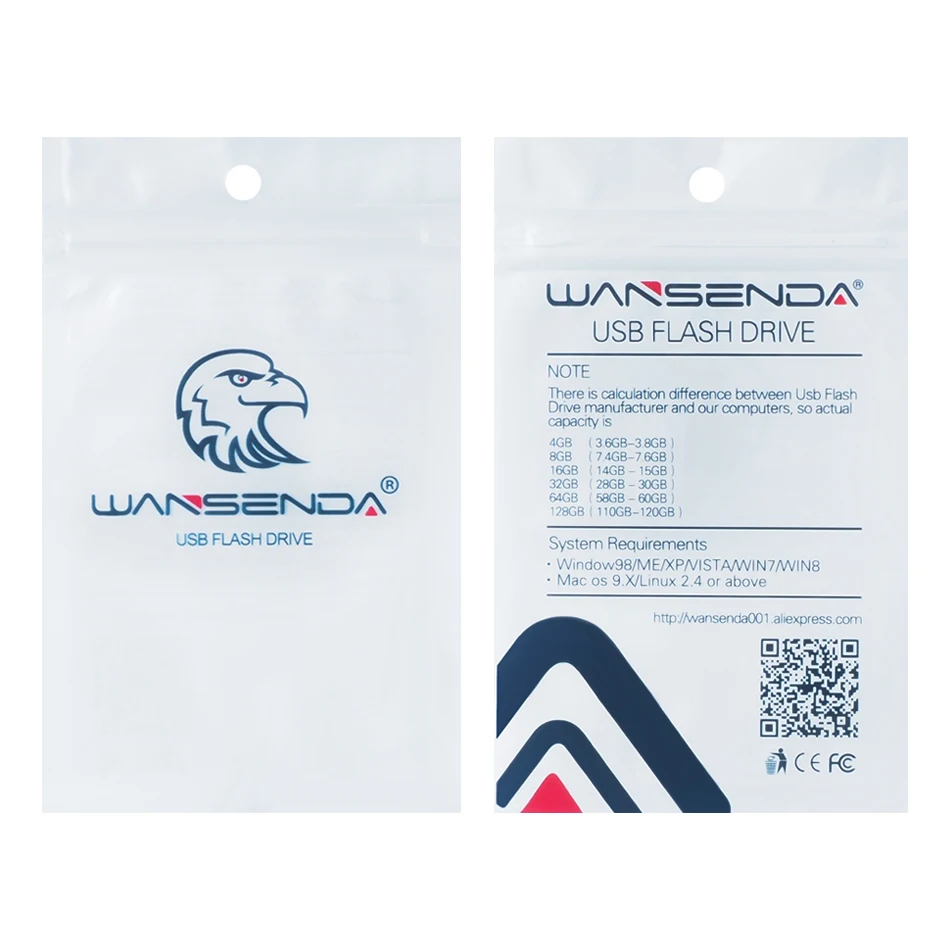 Wansenda водонепроницаемый USB флеш накопитель 2 0 ГБ 64 32 16 8 4 Гб|drive 16gb|32gb pen drivepen drive 16gb |