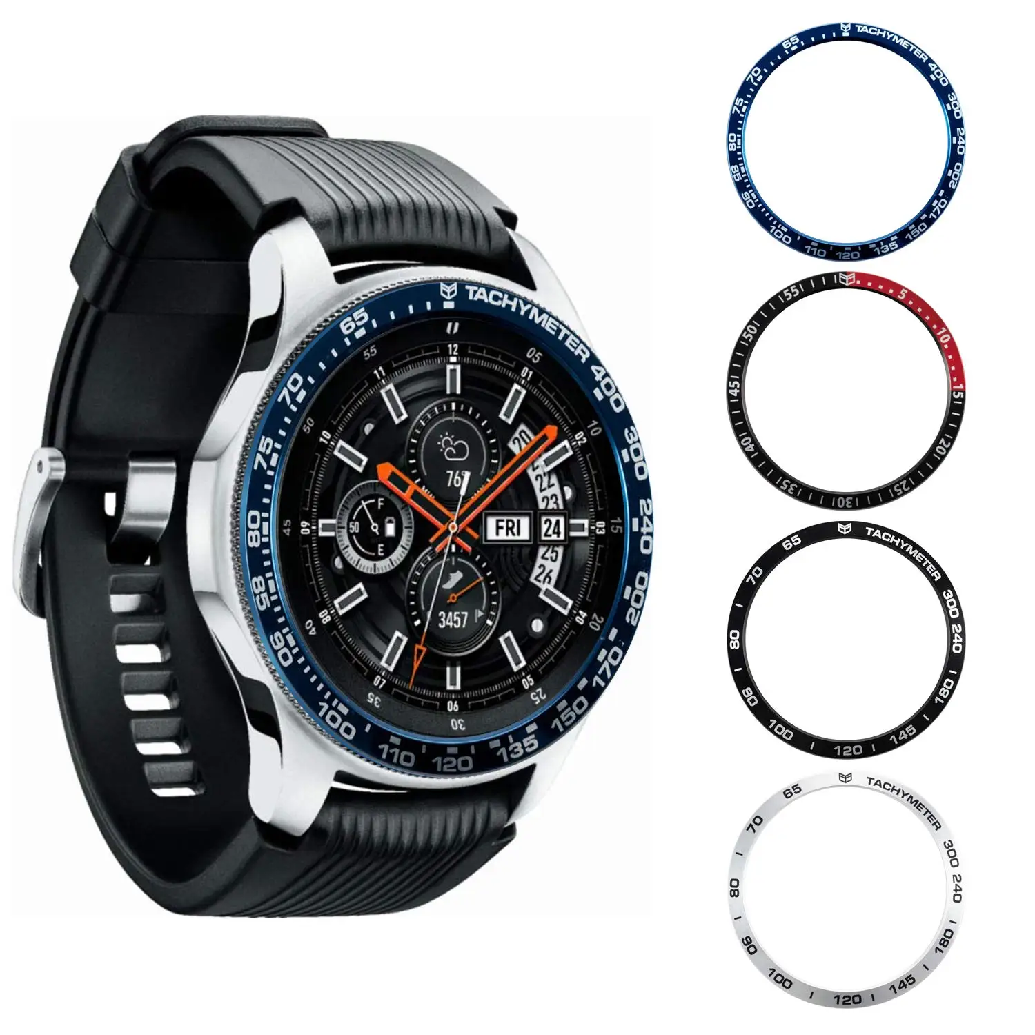 Ободок кольцо для Galaxy Watch 46 мм/Galaxy gear S3 Frontier& Classic, алюминиевый ободок петля клейкая крышка защита от царапин