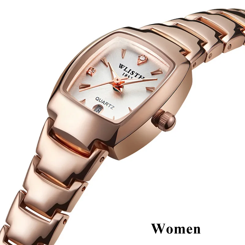 WomenRoseGoldWhite Парные часы для мужчин и женщин, кварцевые наручные часы, роскошные брендовые новые модели, женские часы, модные деловые часы для влюбленных - Цвет: WomenRoseGoldWhite
