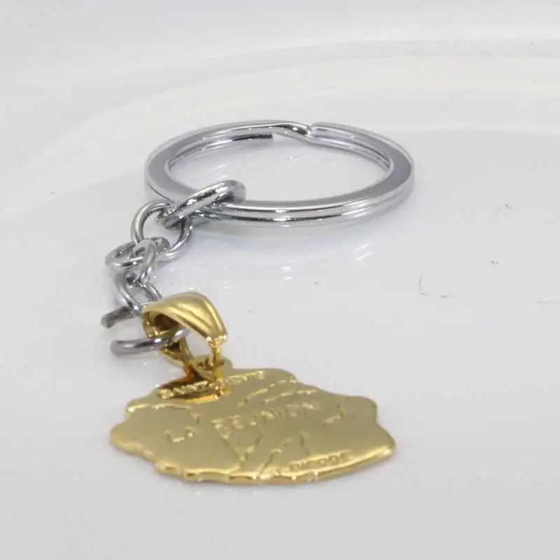 

LA REUNION map key ring & key chain