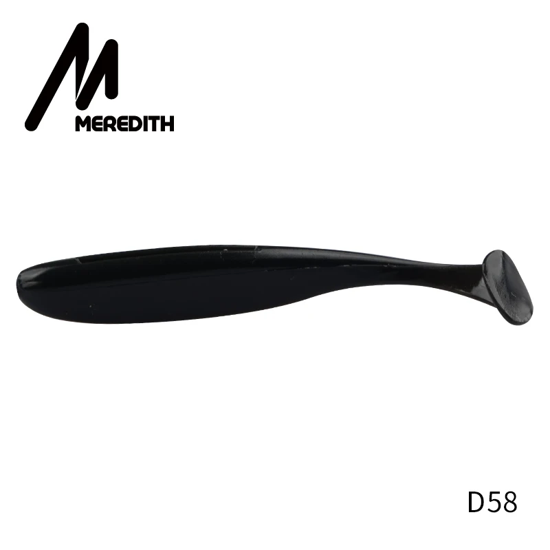 Мягкие приманки MEREDITH Easy Shiner, 50 мм, 75 мм, 100 мм, 130 мм, приманки для рыбалки, Leurre Shad, двухцветные силиконовые приманки, воблеры с Т-образным хвостом - Цвет: D58