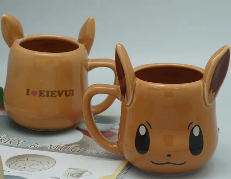 Милый Пикачу Eevee кофейная кружка Pocket Monster чайная чашка керамическая чашка фарфоровые кружки