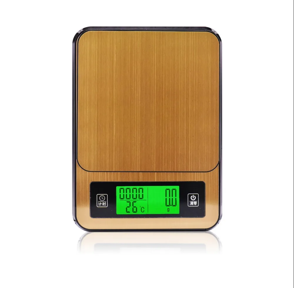 

2kg/0.1g High precision stainless steel Kitchen Food Scale Timer Coffee Scale with Temperature Probe