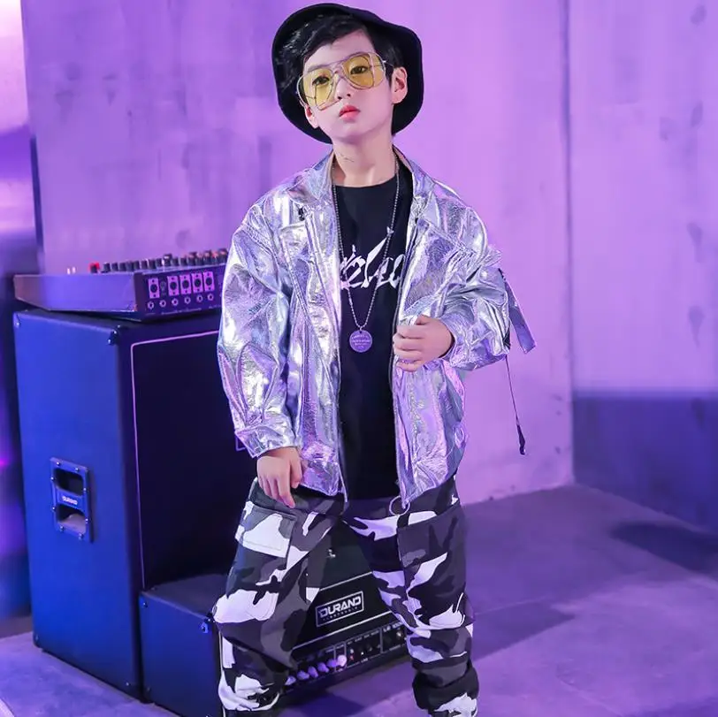 

2 шт./комплект, Детская куртка из искусственной кожи и камуфляжные брюки