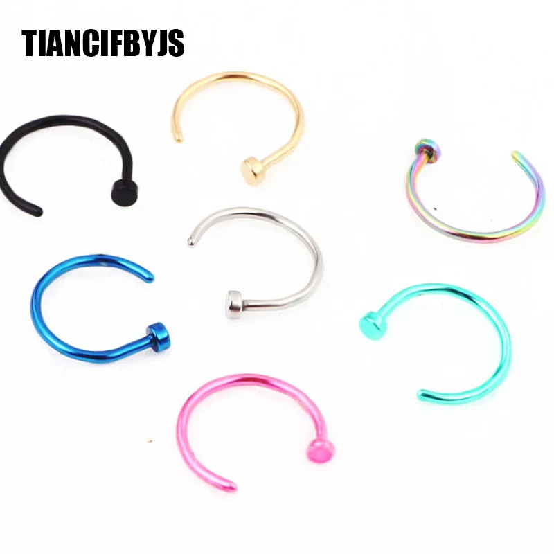 Кольцо для пирсинга из розового золота 7 цветов 70/140/700 шт.|body jewelry tragus|hoop nose ringsnose ring