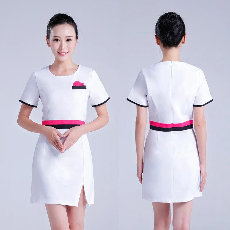 Новый косметичка рабочая одежда летние музей здоровья униформа для сотрудниц