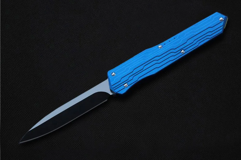 Blue Высокое качество, нож VESPA M390, лезвие 7075, алюминий+ ручка TC4, для выживания на открытом воздухе, охотничьи ножи, тактические карманные кухонные инструменты для повседневного использования - Цвет: Blue