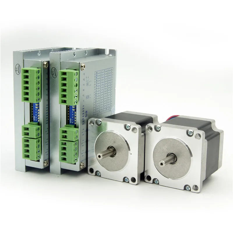 2 Оси Nema23 Jingbo Шагового Двигателя J57HB56 03 0.9nm (129oz в) + Водитель JB542M 4.0A DC20 50V 200 Микро ЧПУ