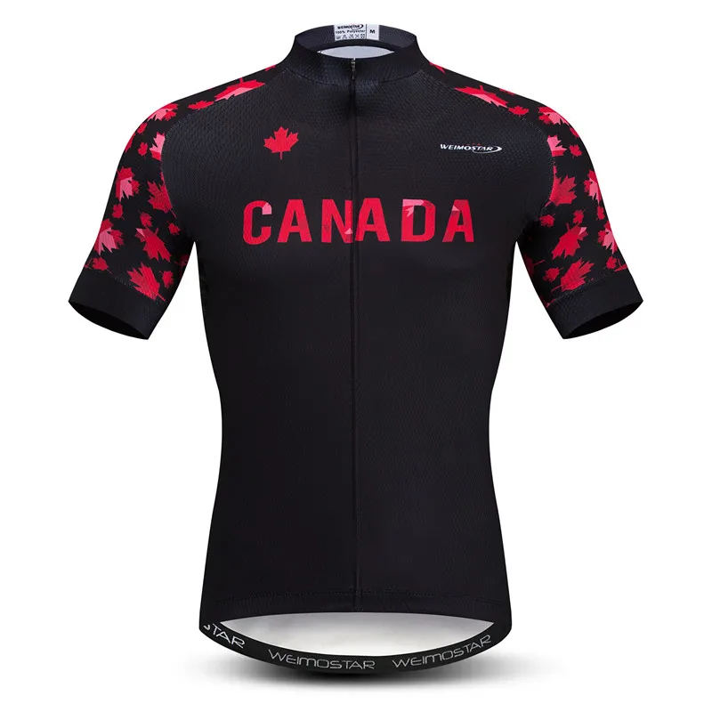 Weimostar трикотажные изделия из полиэстера Pro Team Канада велосипедная одежда Maillot Ciclismo летняя дорога MTB футболка для езды на велосипеде - Цвет: Color 1
