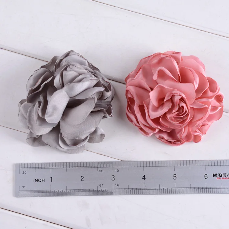 

100pcs/lot Artificial Rose Flowers For Baby Girls Headwear Rosette Burning Flowers for Diy Kids Girls Hair Accessory