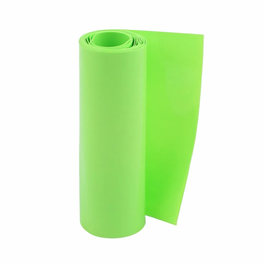 

Uxcell Hot Sale1PCS 100mm Flat Width 1M Length PVC Heat Shrink Tube Green for 18650 Batteries Insulation casing Heat shrink
