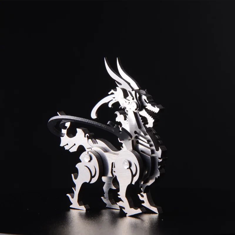 Высокое качество лося/дракон животных из нержавеющей стали 3D металлические наборы головоломка сборка модель креативное украшение на день рождения Коллекция игрушек