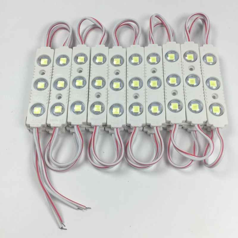 100 шт. 12 В 1 5 Вт Светодиодный модуль 5054 SMD 3LED s инъекционный объектив IP65