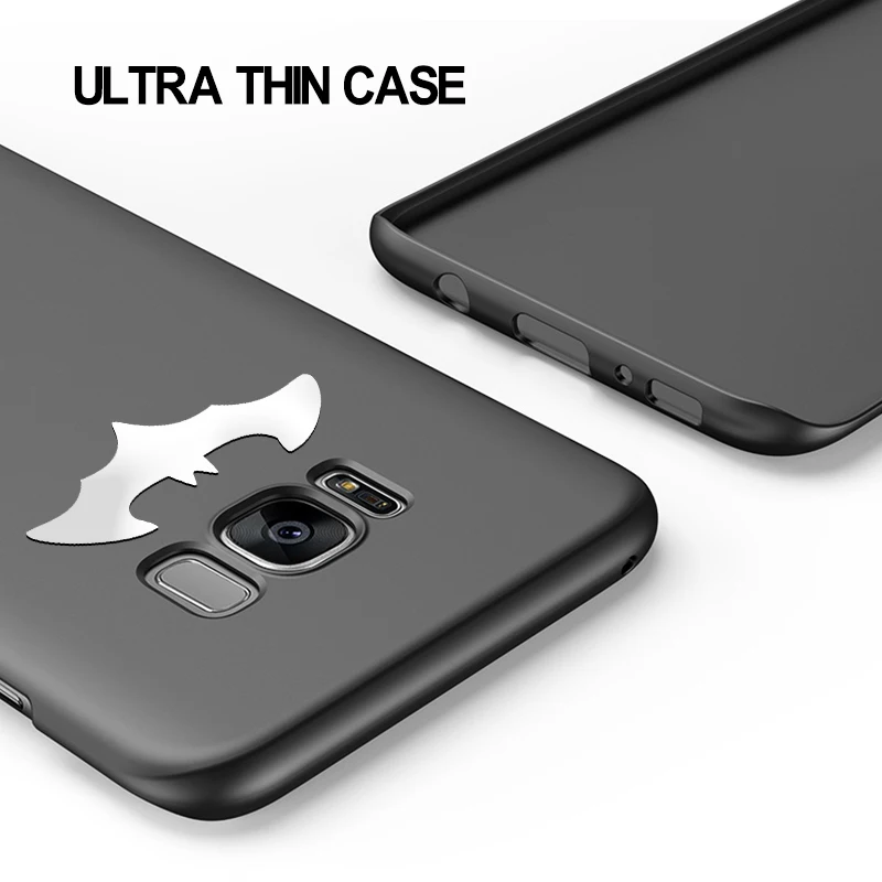 Roc Joan 3D Silver Batman PC Case For Samsung Galaxy S8 S9 Plus Cover Metal Bat Note 8 9 J6 A8 2018 A5 A6 J7 J5 2017 Cases |