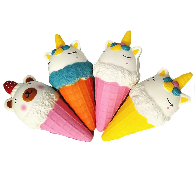 Jumbo Squishy Золотой Единорог мороженое галактика сжималки медленно