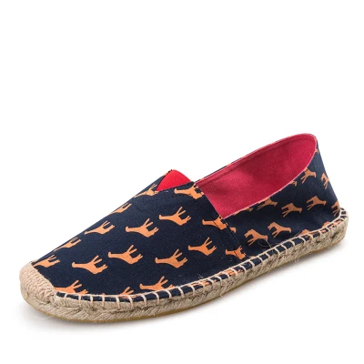 Мужские модные эспадрильи без застежки; мужские лоферы; zapatos hombre; Мужская обувь; повседневные Эспадрильи из конопли; парусиновая обувь в рыбацком стиле; A21-14