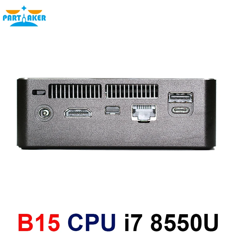 8-го поколения мини ПК Intel Core i7 8550U четырехъядерный 8 МБ кэш NUC компьютер Win 10 Pro 4K HTPC Intel UHD graphics 620 tv Box AC Wifi