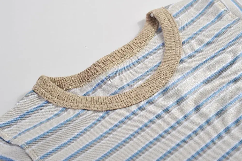 Детская одежда Детские футболки для мальчиков топы детей полосатая рубашка на