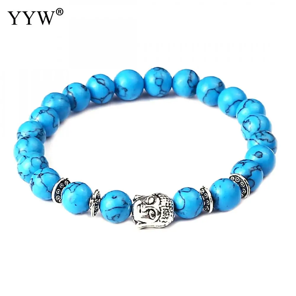 8mm Natural Stone Bracelets Jewelry Round Wrist Mala Aventurine Rose Tiger Eye Lave Quartz Prayer Buddhist Bracelet Unisex | Украшения и