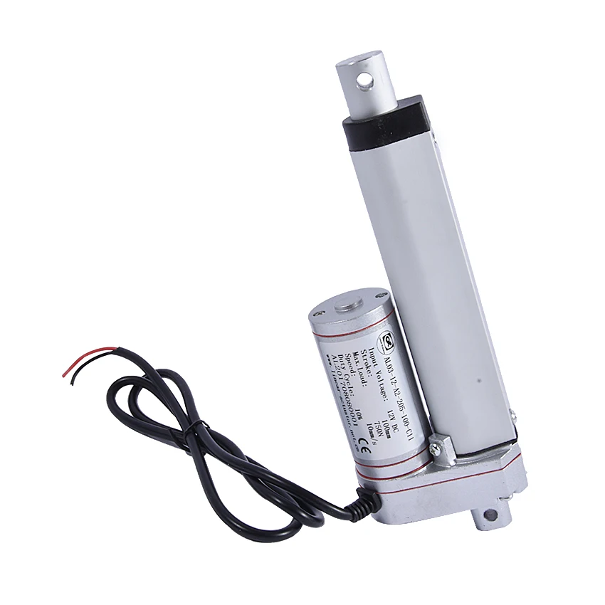 1 шт 12 в 10 мм/сек. = 0,4 inch/s скорость 100 мм 750N = 75 кг = 165LBS подъема 100mm = 4 дюйма хода DC электрический линейный привод