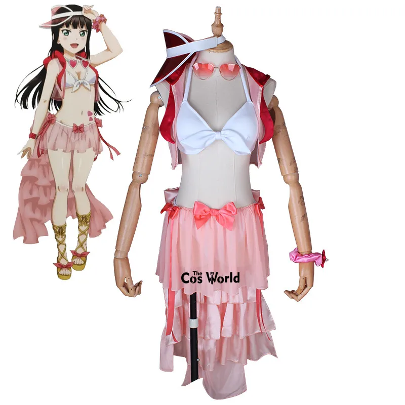 Love Live Sunshine Aqours 9 символов SIC12 Kurosawa Dia Ruby купальник купальный костюм бикини Монокини