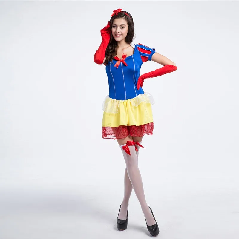 Lovely Girls Princess Dress Party Gown Halloween Cute Snow White Costume For Women Vestidos | Тематическая одежда и