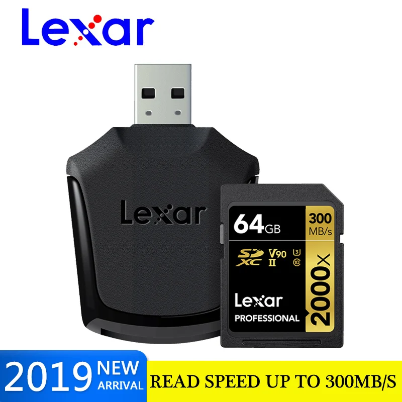 Оригинальный Lexar 300 МБ/с. 2000x128 Гб sd card 64 оперативной памяти 32 встроенной U3 карта SDXC