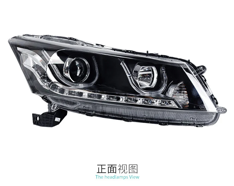 Налобный фонарь для Honda Accord 8th головной светильник s в сборе 2008-2012 светодиодный налобный светильник U Angel Eye светодиодный Q5 bi xenon объектив h7 D2H передний светильник
