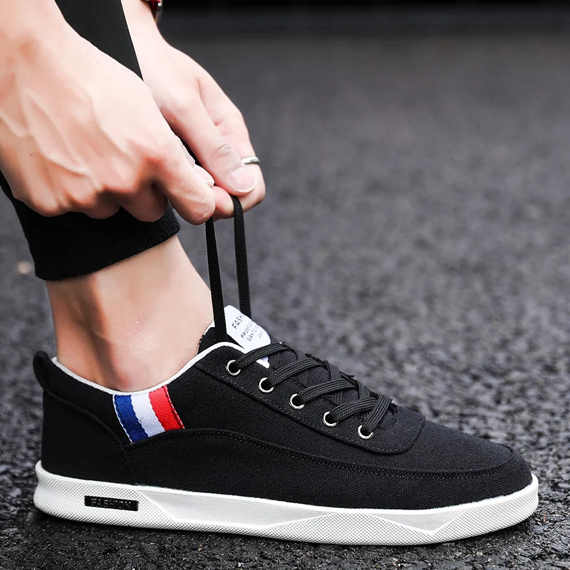 Hot 2018 New Fashion canvas shoes men skate sneakers spring/autumn lace-up men's casual Design for Footware | Обувь