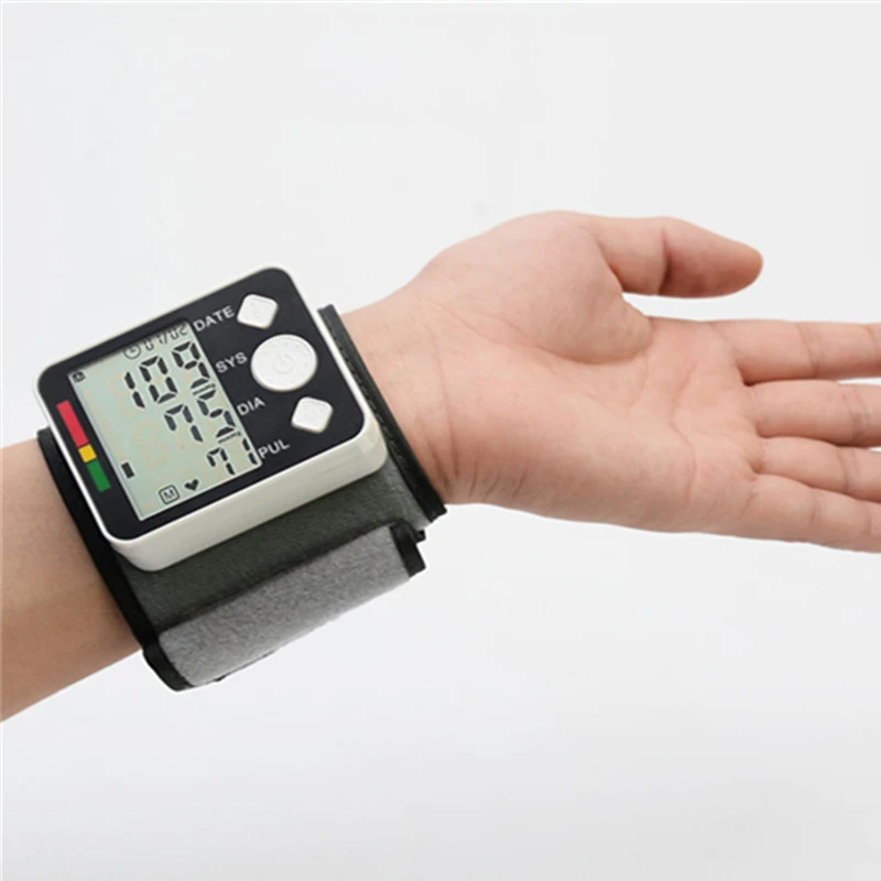 Automatissche Digitale Bloeddrukmeter Pols Manchet Arm Bloeddrukmeter Gauge Meten Armband Apparaat huishudelijke Monitor