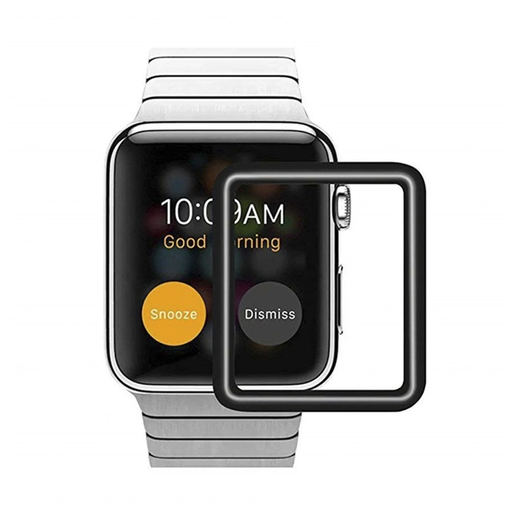 Закаленное стекло для Apple Watch 6 se 5 4 40 мм 44 полное покрытие изогнутое защитное 3D iwatch