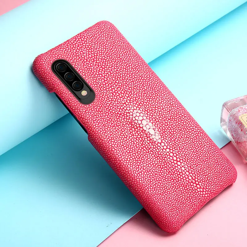 Розово-красный Натуральная кожа ската чехол для samsung galaxy a50 a70 a40 a30 a8 a7 S10E S10 Plus S8 Plus S7 Edge S9 Plus Note 10 Plus 9 8 A10 A20 Роскошный чехол для S10 S7 S8 S9 Plus Note 9, 10 лет, с героями комиксов Марвел - Цвет: Розово-красный