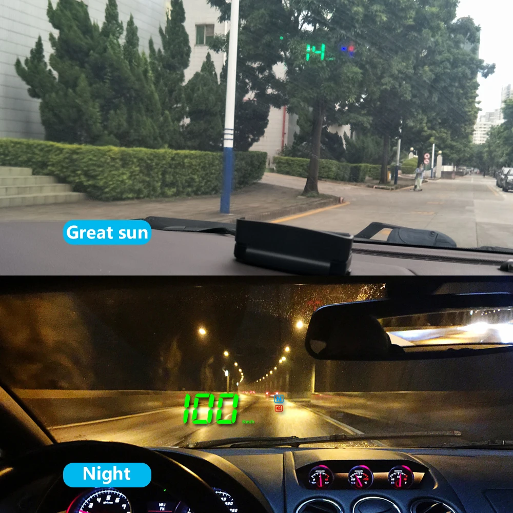 Geyiren A2 автомобиля gps HUD на лобовое стекло Дисплей превышение скорости