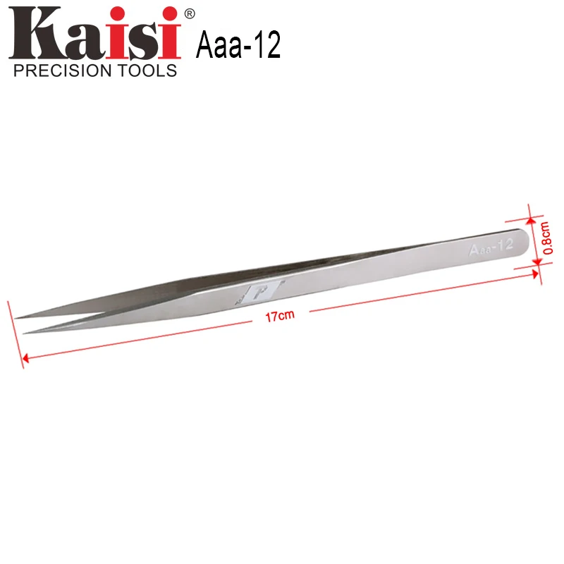 Kaisi Удлиненный прямой наконечник из нержавеющей стали пинцет с утонченными