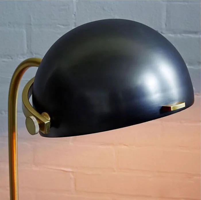 Ретро Имитация меди золото черный мрамор база настольная лампа для чтения