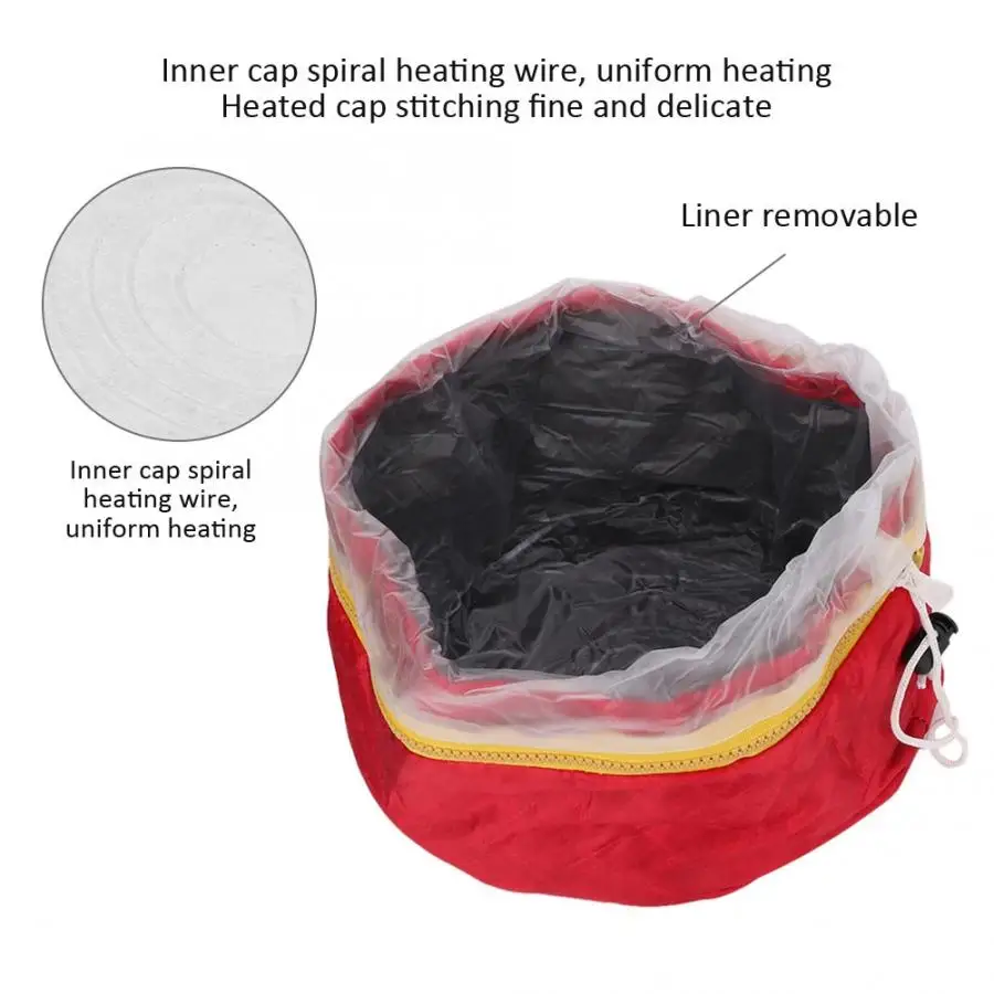 Водонепроницаемая Паровая Крышка для сушки волос электрическая подогрева