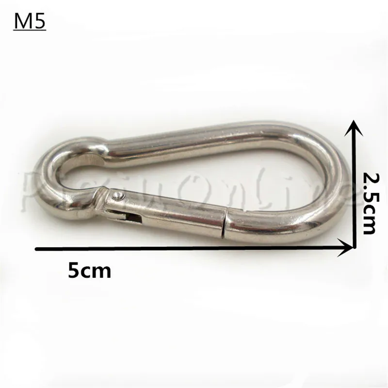 5 см ST003b веревочный крюк винтовой замок оцинкованная страховочная застежка