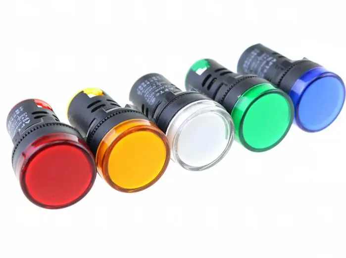 

Indicator Lights AD16 22 AD16-22 12V LED Power Indicator Signal Light 22mm mounting size led Indicator lamp