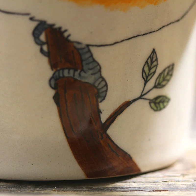 200ML3D Stereo Blue Bird Coffee Mug Hand-painted Animal Ceramic Cup Cute Cartoon Gift Mug Personality Cup Hand cups and mugs